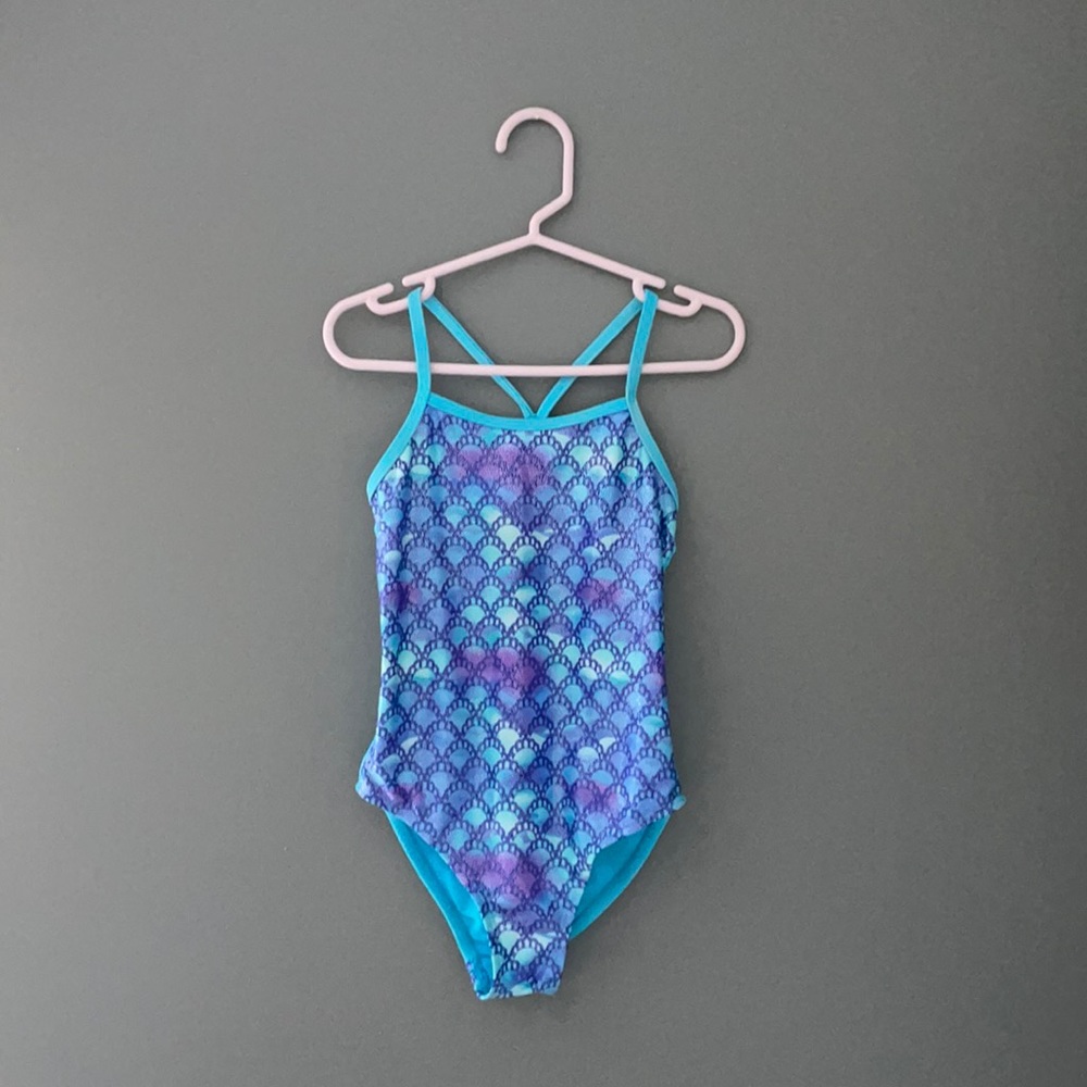 Girls Mermaid Swimsuit & Skirt Coverup